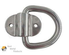 3/8" STAINLESS STEEL D RING WITH BOLT ON BRACKET 1000206