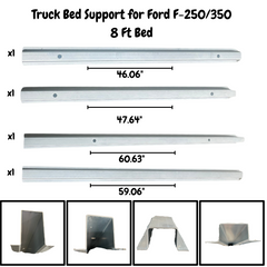 Truck Bed Support Rail 1999 - 2017 Ford Super Duty F-250, F-350 8ft Bed (long Bed)