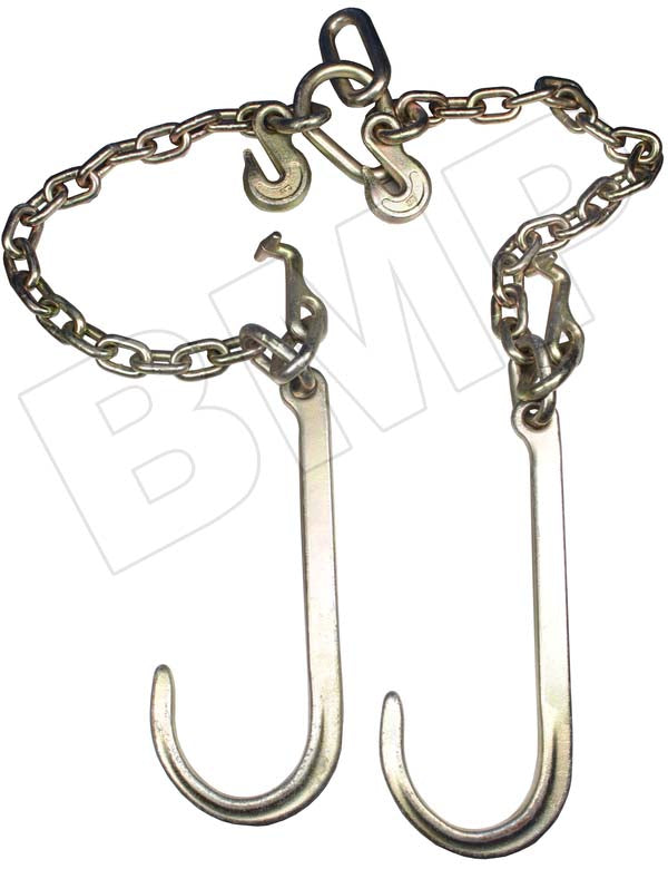Grab, T, & 15-Inch J Hook Chain 5/16-Inch by 8-Foot