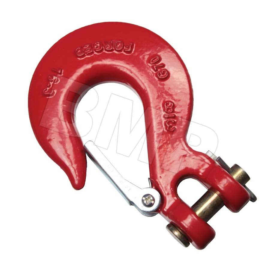  4Pack Clevis Slip Hook, 3/8 Inch Safety Latch Hook